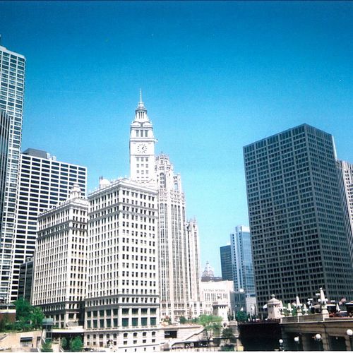 The iconic Wrigley Building.