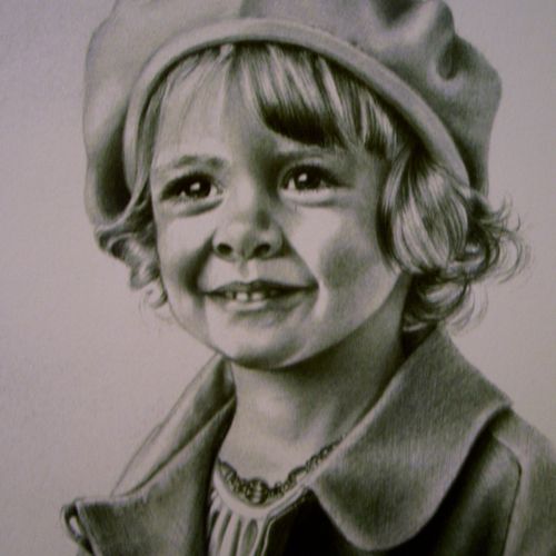 Barbara, detail, Close-up
18 x 24 Pencil