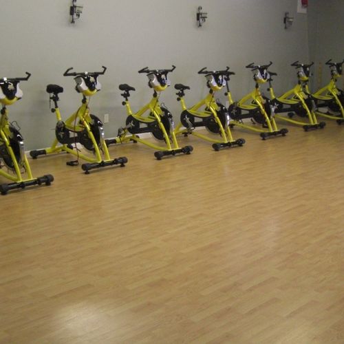 Aerobics room with Spin Bikes!