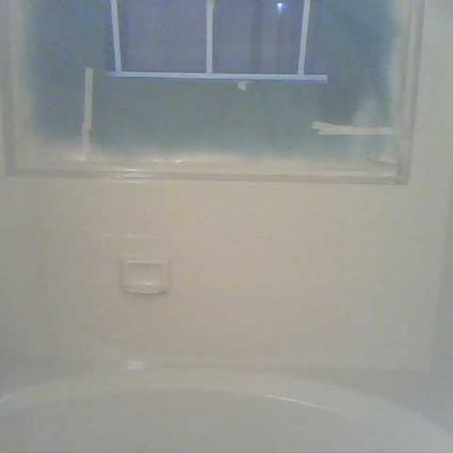 In One Day! Fiberglass Counter top Shower Stall-ti