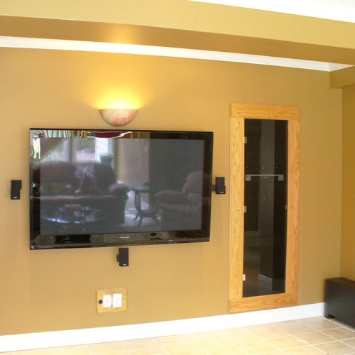 TV and Bose System with built in A/V Rack
