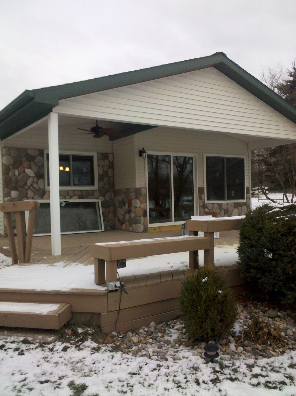 Built a covered porch and we actually built that s