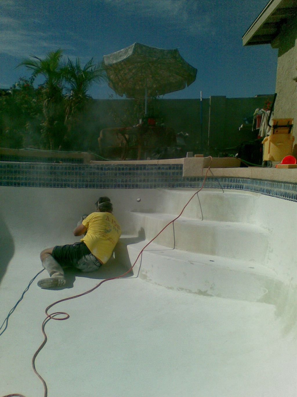 The pool is starting to look , much better then be