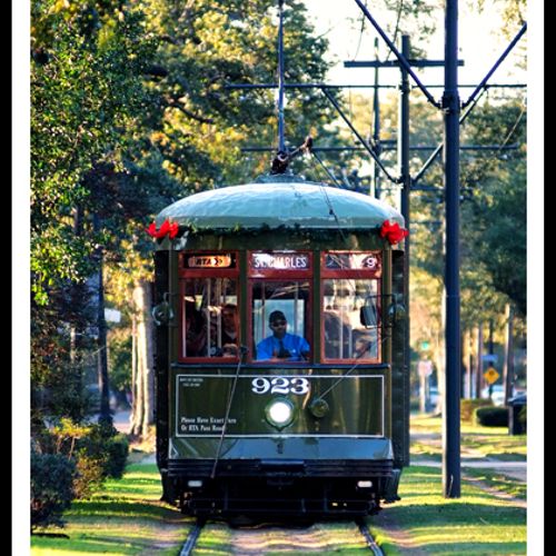 Street Car at Christmas Time - New Orleans, LA  Im