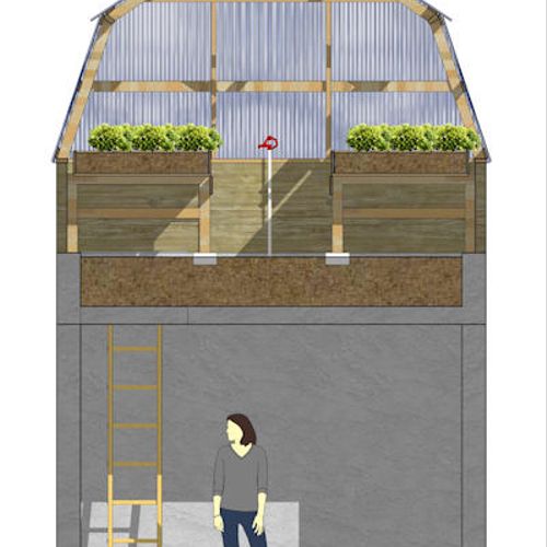Greenhouse, section view.