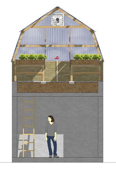 Greenhouse, section view.