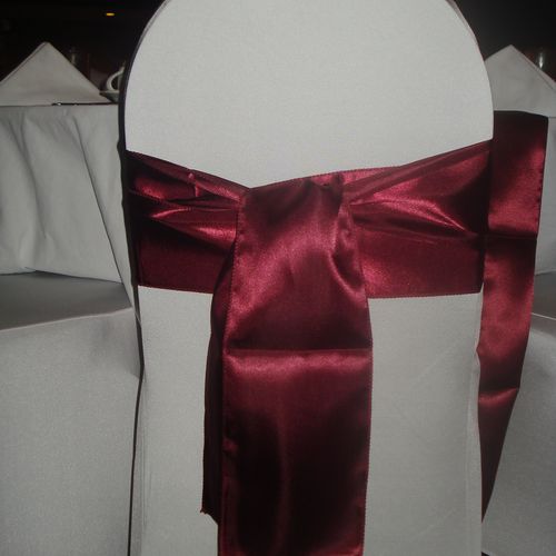 Chair covers add a warmth to the venue