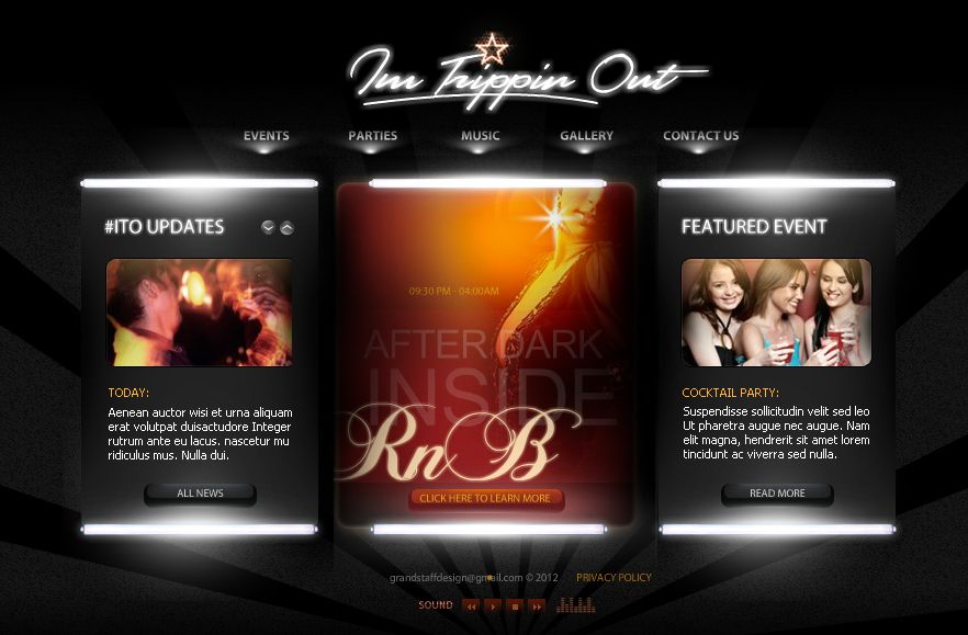 Animated flash website design. DeVaughn Skillern