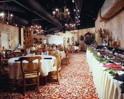 Buffet set-up for wedding reception