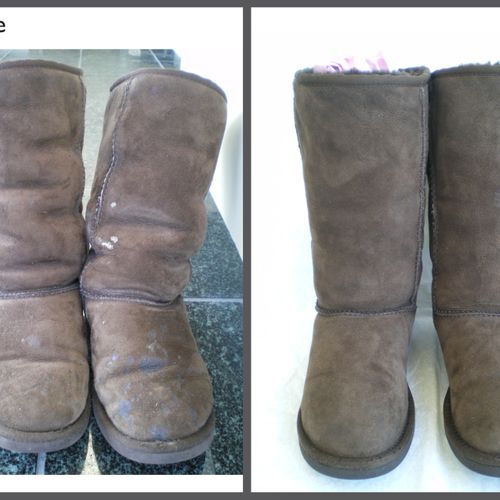 Ugg Boots Cleaning before and after pictures