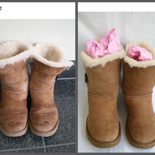Ugg Boots Cleaning before and after pictures