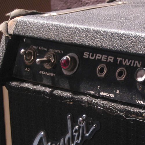 Fender Super Twin. 180 watts. Great for clean tone