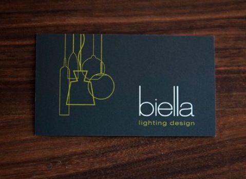 biella lighting design : front of business card / 