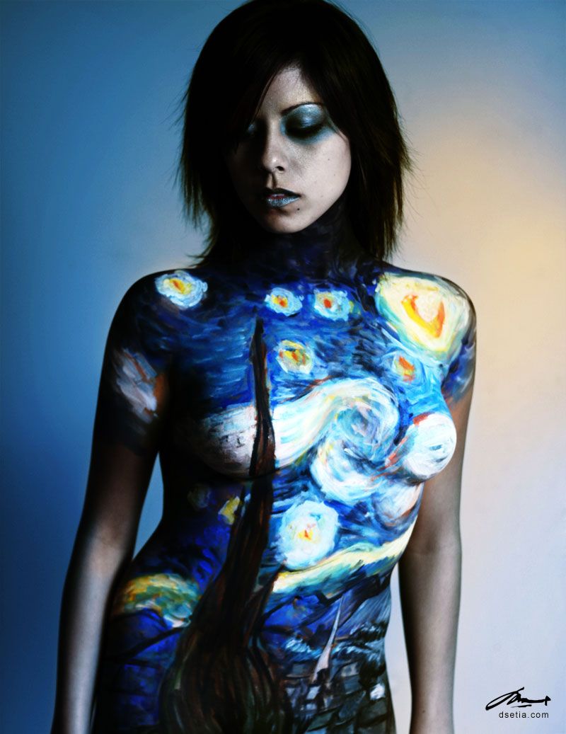 Starry Night body painting