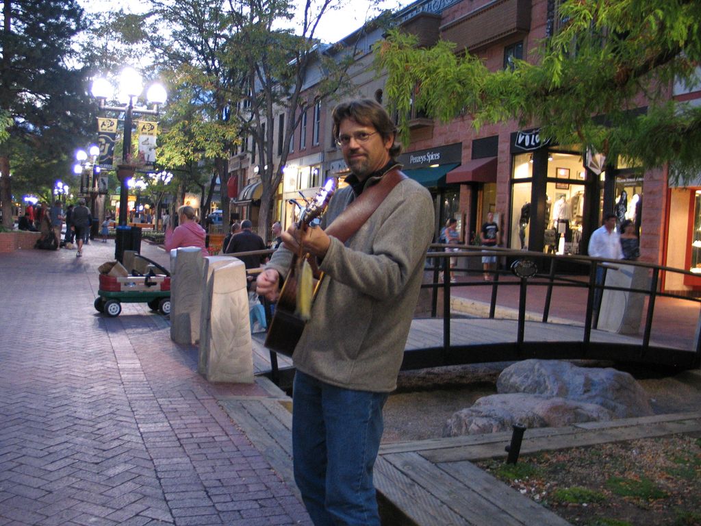 Buskin on Pearl Street Mall in Boulder, CO.