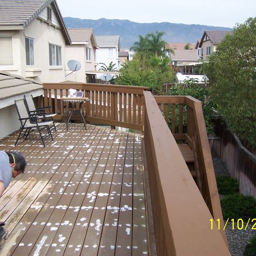 Preparing Deck Patio cover for painting