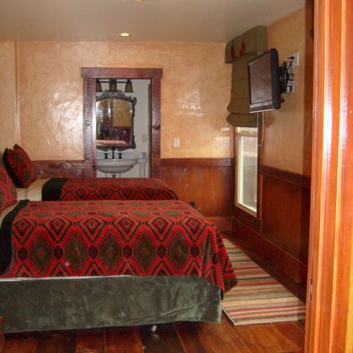 This was the Lodge suite, with two twin beds. The 