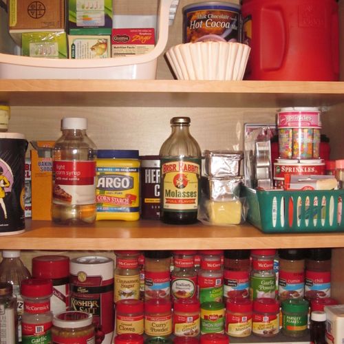 Organized Kitchen Cupboard