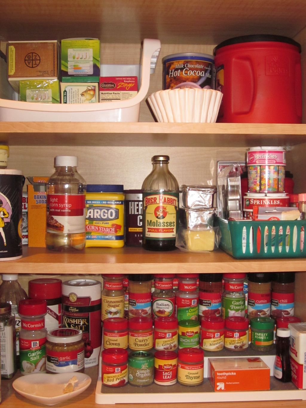 Organized Kitchen Cupboard