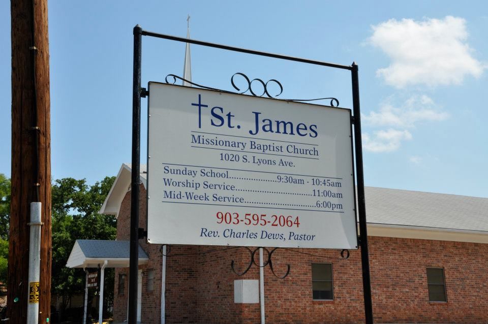 Sign Design for St. James Baptist Church, Tyler, T