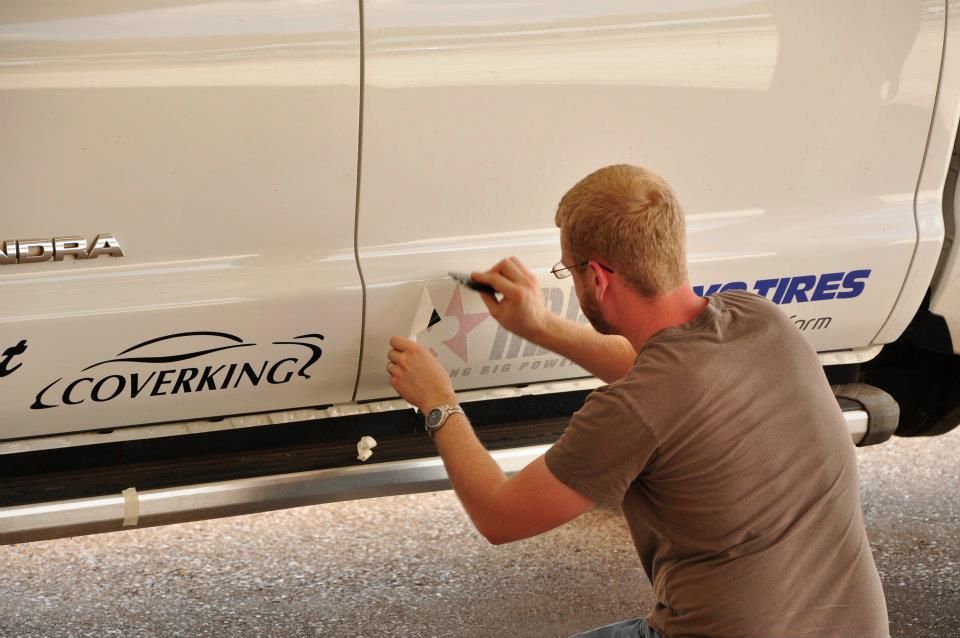 Vehicle Lettering Install for Hurst Racing
