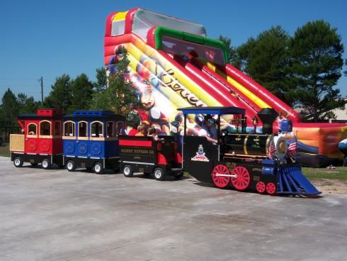 Kiddie Train and 25' Duel lane Slide