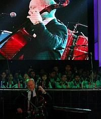 In concert in Lucknow, India