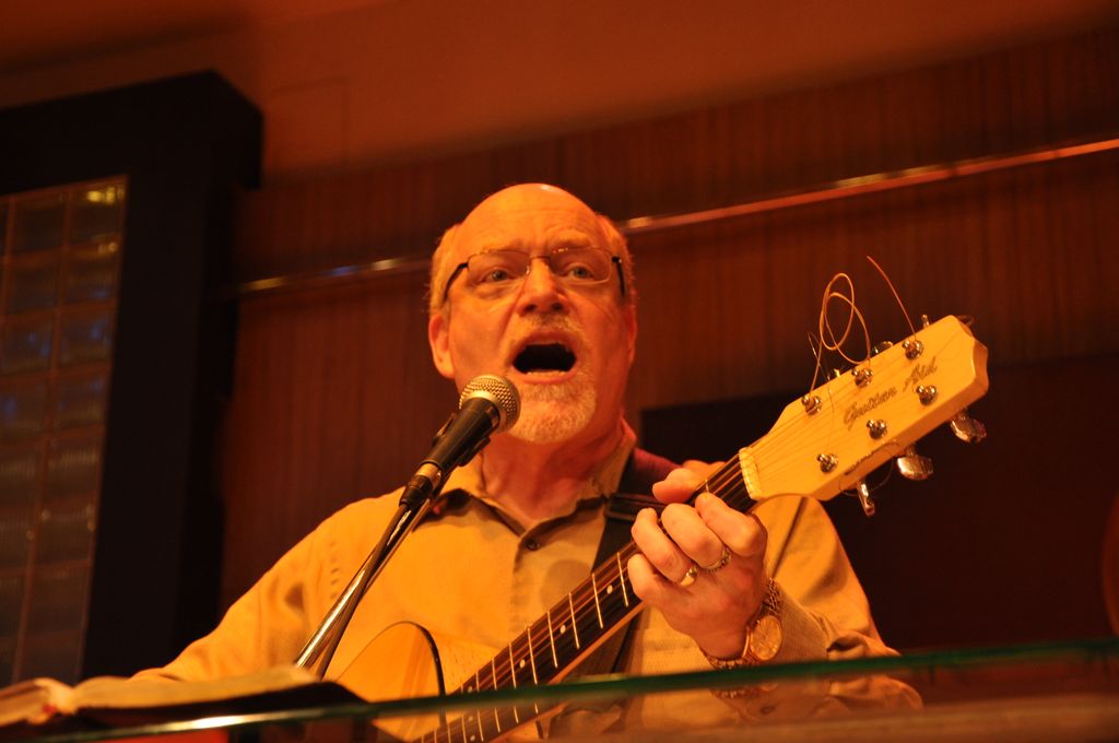 Playing guitar in India