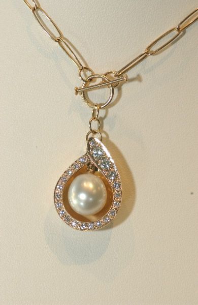Handmade Australian South Sea cultured pearl and d