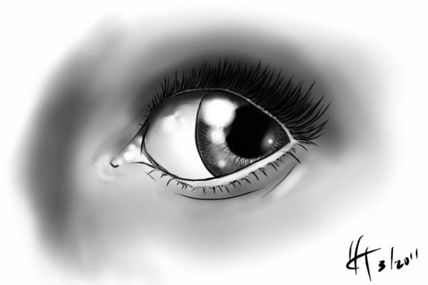 A Simple Eye - Drawn on ITouch with Sketchbook Mob