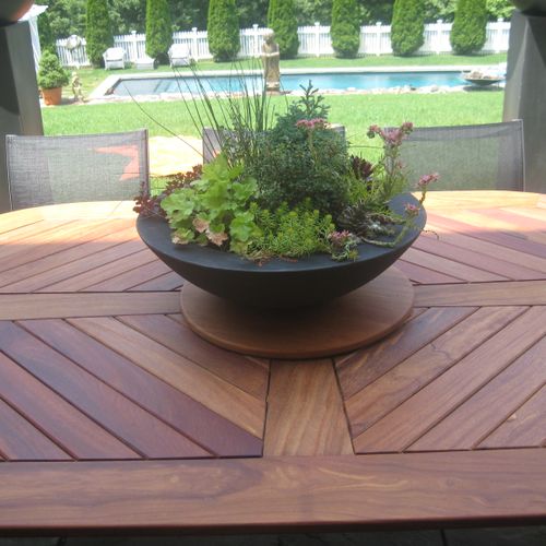 Brazilian teak outdoor table
