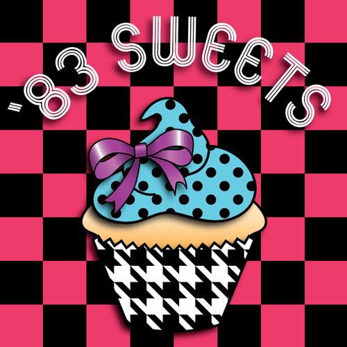 Logo for 80s themed cupcake bakery