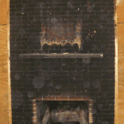 Brick Fireplace before