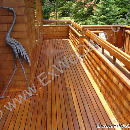 Same Deck After Stripping, Sanding and Sealing