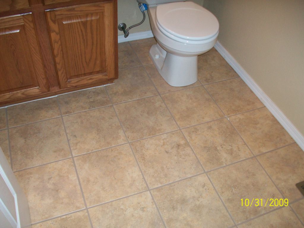 Installed new tiles painted base board