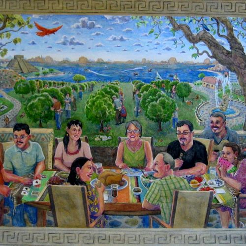 Aztec Supper (40"x26") Watercolor