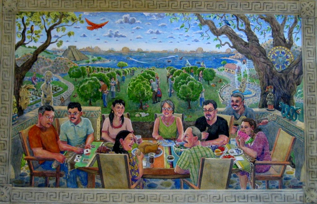 Aztec Supper (40"x26") Watercolor