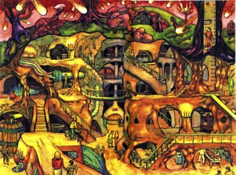 The Fire Escape (16"x12") Watercolor/Ink
