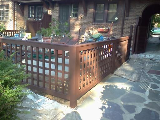 Tudor Brown fence in Forest Hills, NY.