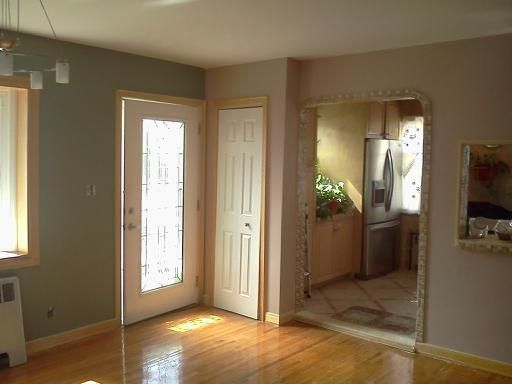 Two toned living room in New Hyde Park, Long Islan