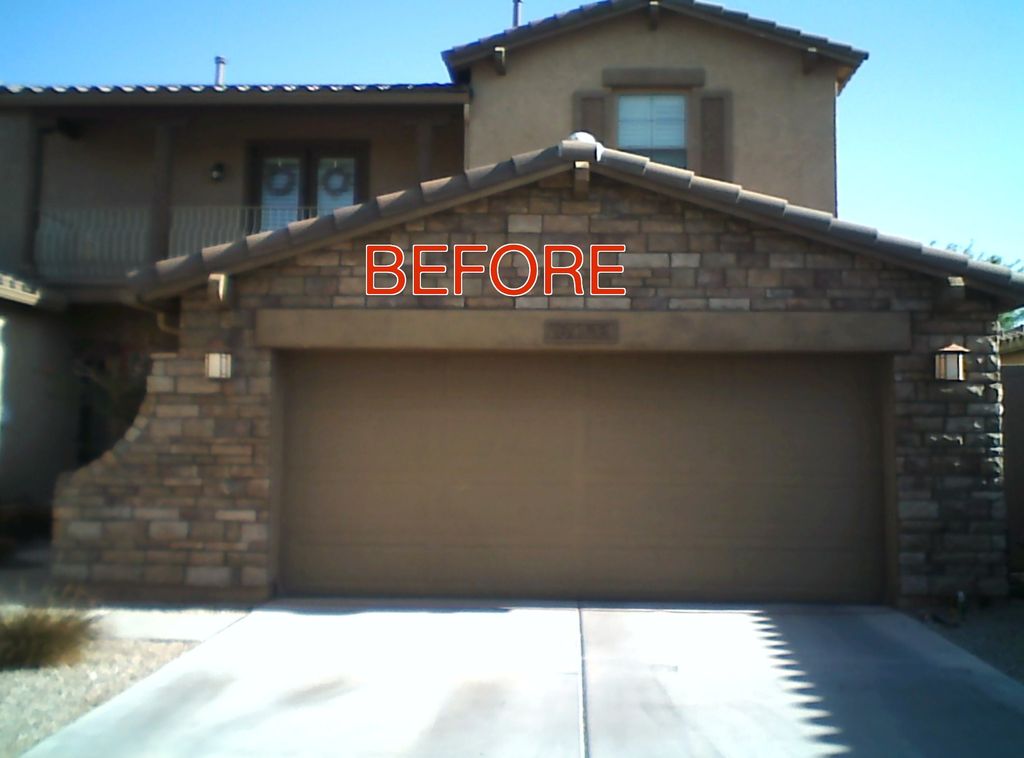 Before Garage Doors Painted