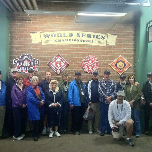 Group at Fenway Park...behind the scenes tour.