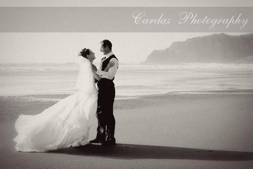 Wedding photography at the beach.