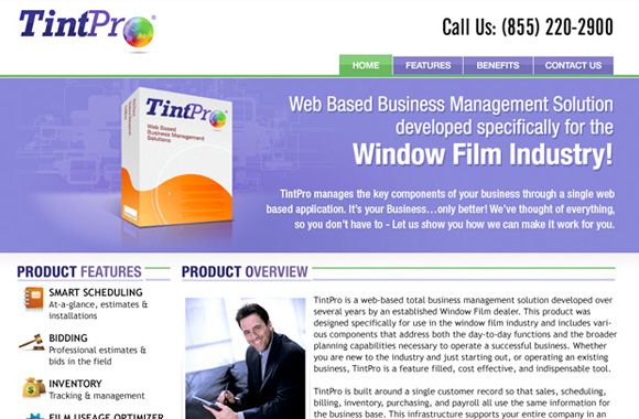 We designed: TintPro.com webite