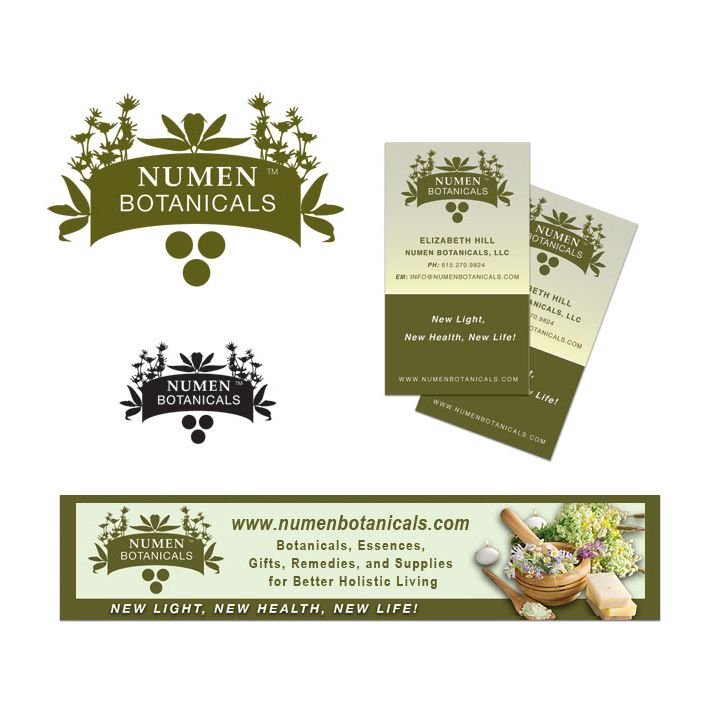 Numen Botanicals , logo design and brand building.