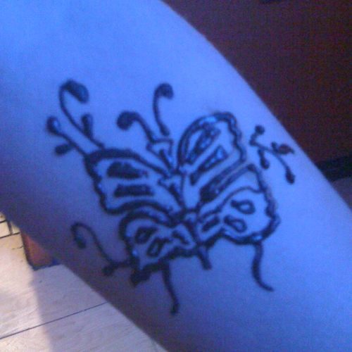 Small Butterfly Henna Tattoo