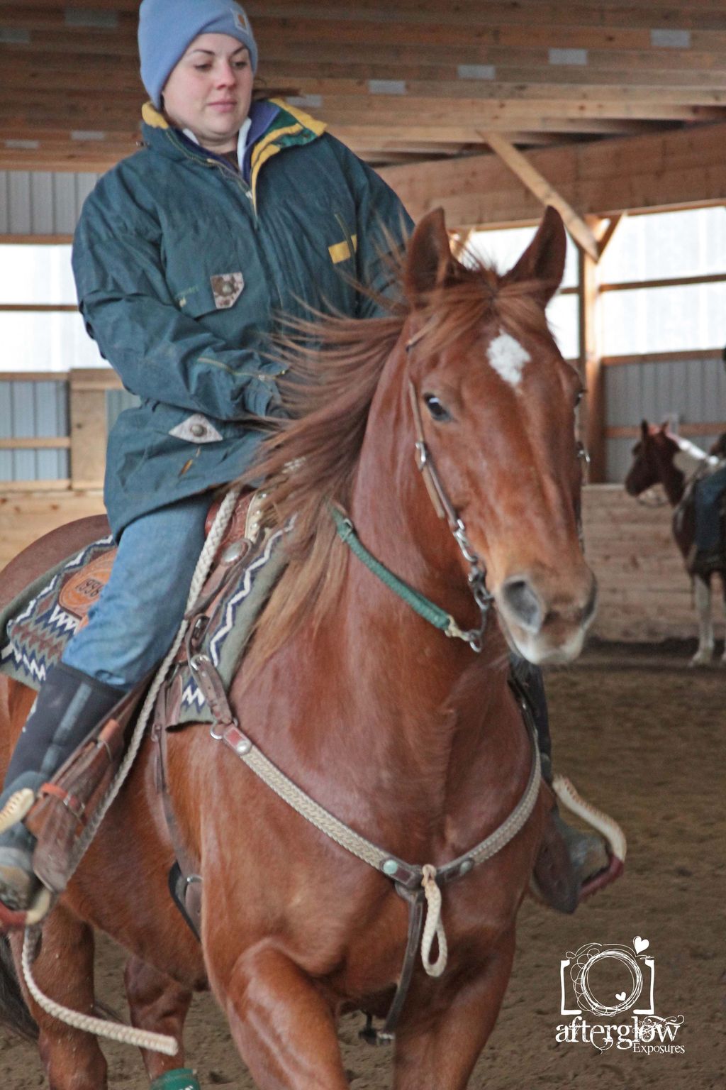 Barrel Racing Clinic at  a local training barn