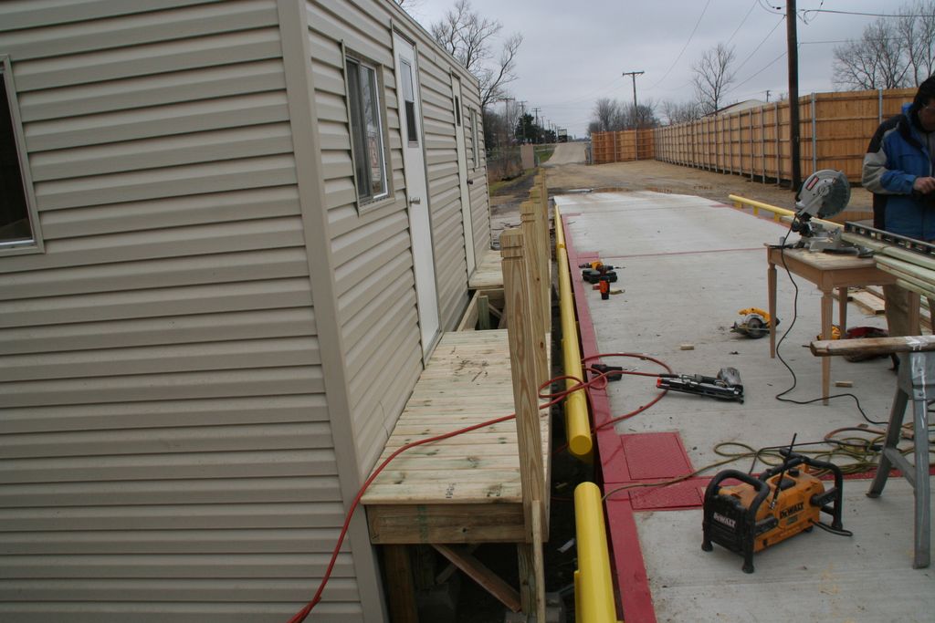 Custom Build decking up against weigh in scale for