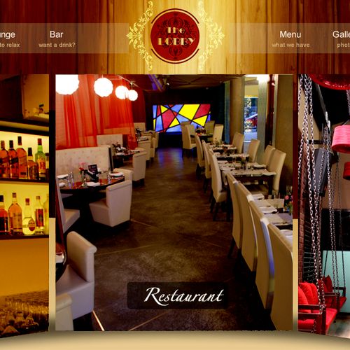 Restaurant Lounge website design
