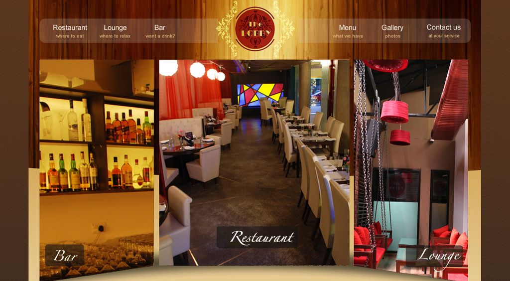 Restaurant Lounge website design